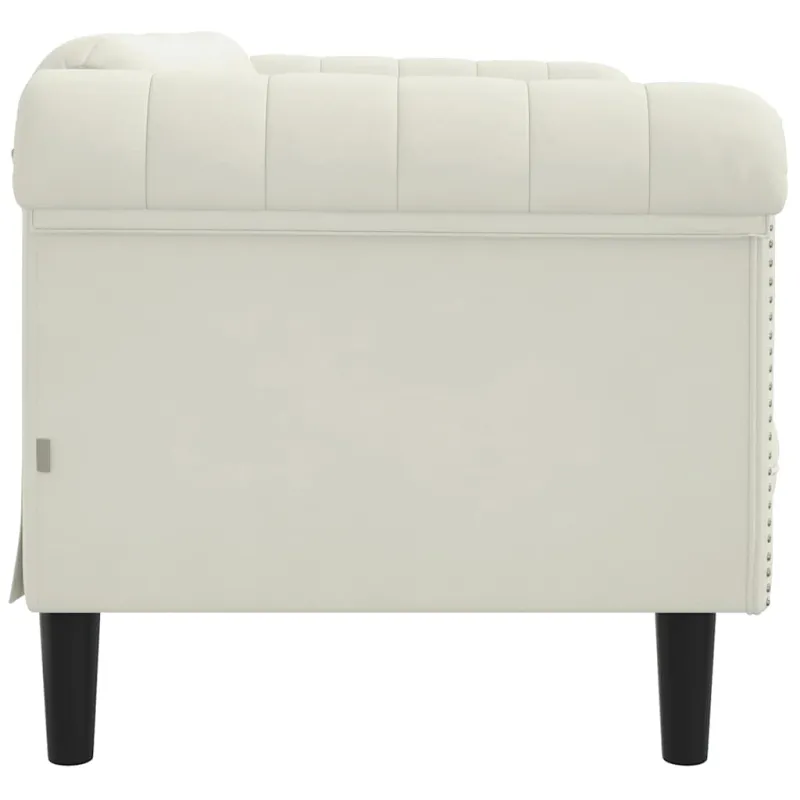 Dvivietė sofa, kreminės spalvos, aksomas