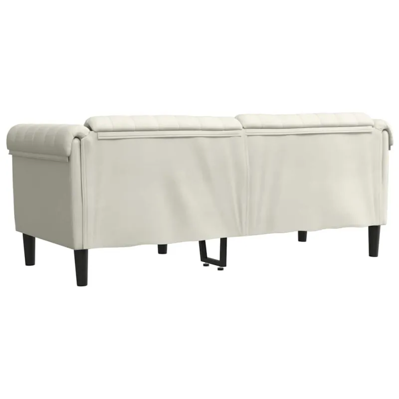 Dvivietė sofa, kreminės spalvos, aksomas