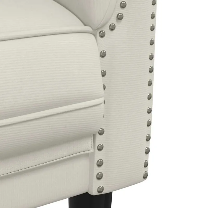 Dvivietė sofa, kreminės spalvos, aksomas