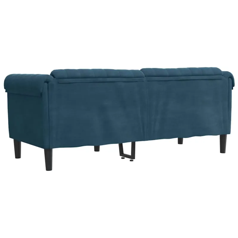 Dvivietė sofa, mėlynos spalvos, aksomas