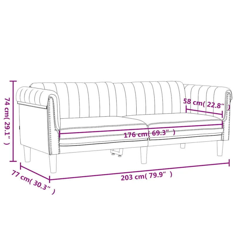 Trivietė sofa, tamsiai žalios spalvos, aksomas