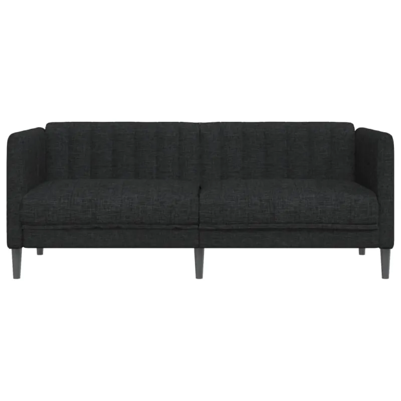Dvivietė sofa, juodos spalvos, audinys