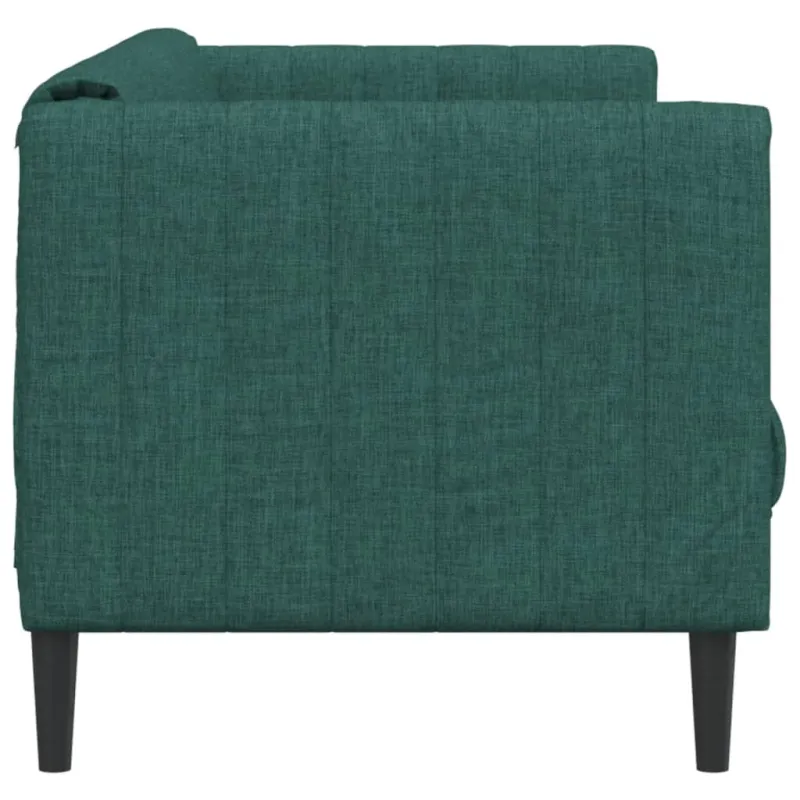 Dvivietė sofa, tamsiai žalios spalvos, audinys