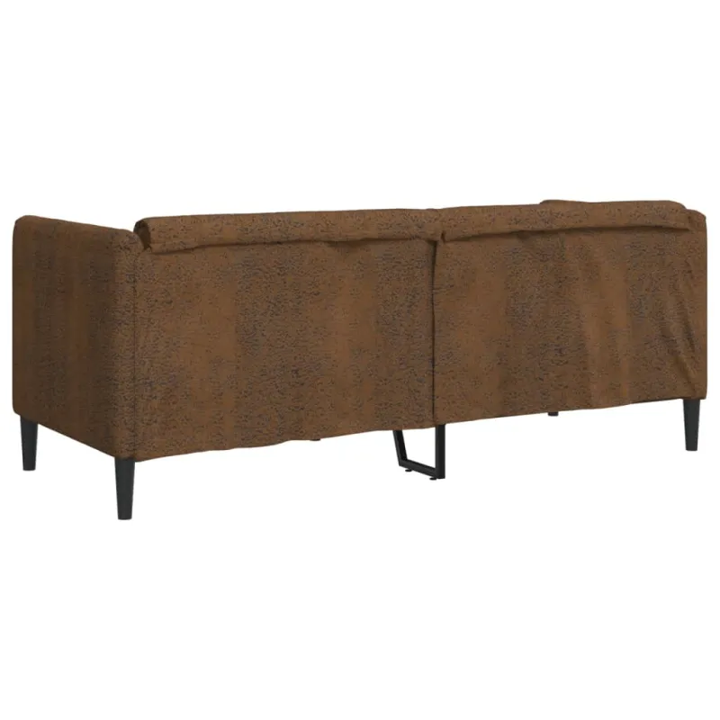 Dvivietė sofa, rudos spalvos, dirbtinė versta oda