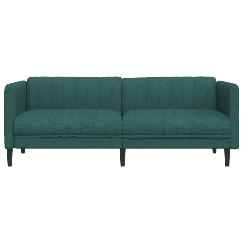 Trivietė sofa, tamsiai žalios spalvos, audinys