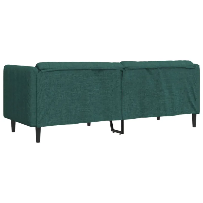 Trivietė sofa, tamsiai žalios spalvos, audinys
