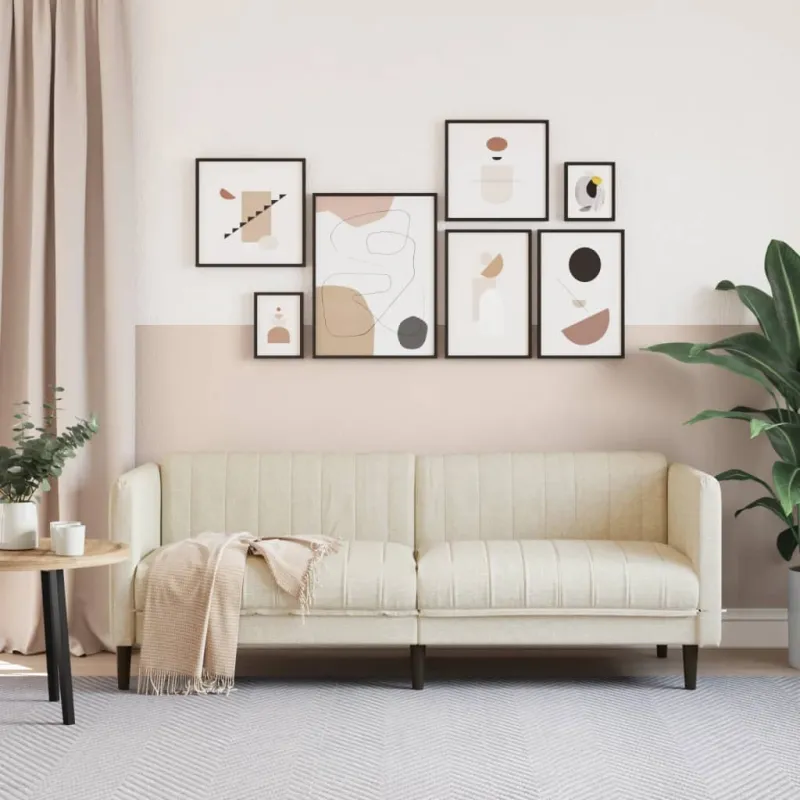Trivietė sofa, linas