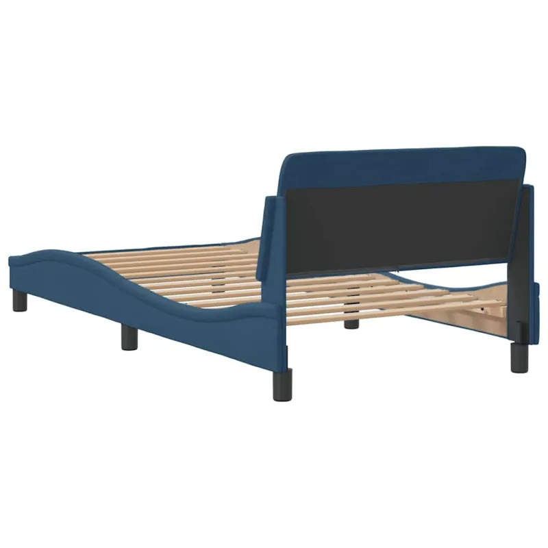 Lovos rėmas su galvūgaliu Dover mėlynas 100x200cm audinys