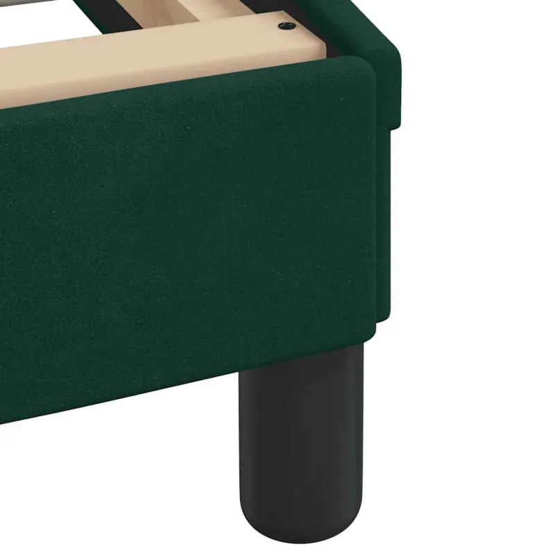 Lovos rėmas be čiužinio Dover tamsiai žalias 140x200 cm aksomas