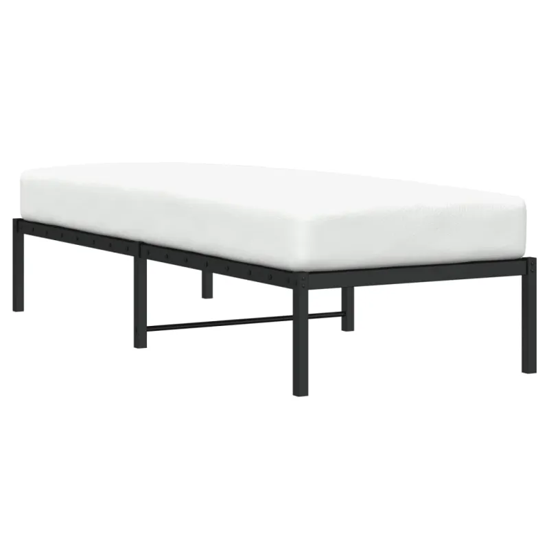 Metalinis lovos rėmas, juodos spalvos, 75x190cm