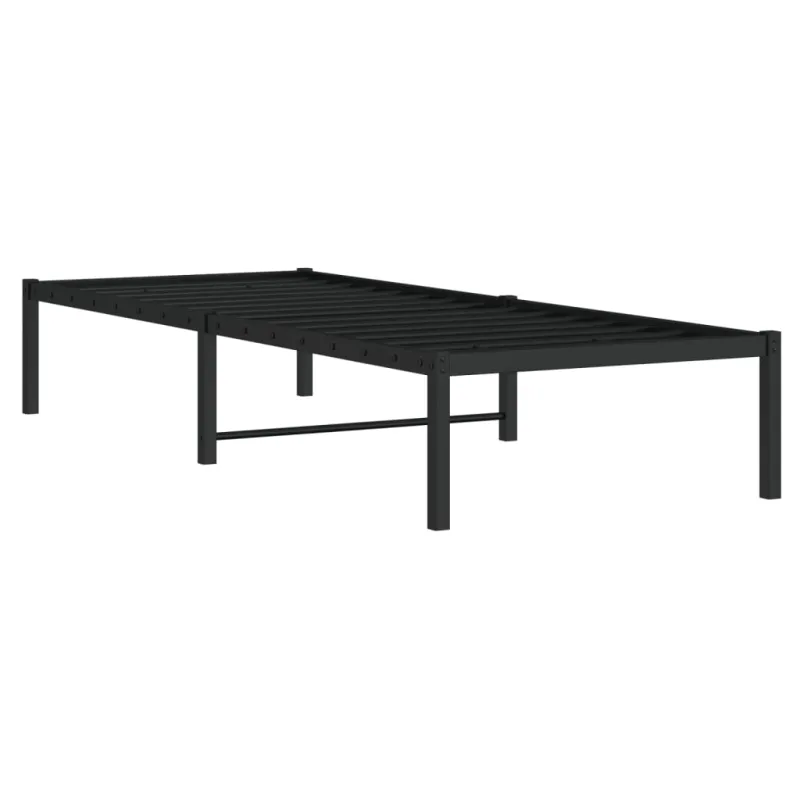 Metalinis lovos rėmas, juodos spalvos, 75x190cm