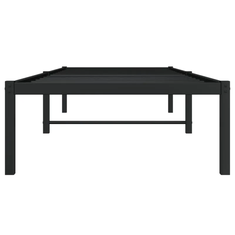 Metalinis lovos rėmas, juodos spalvos, 75x190cm