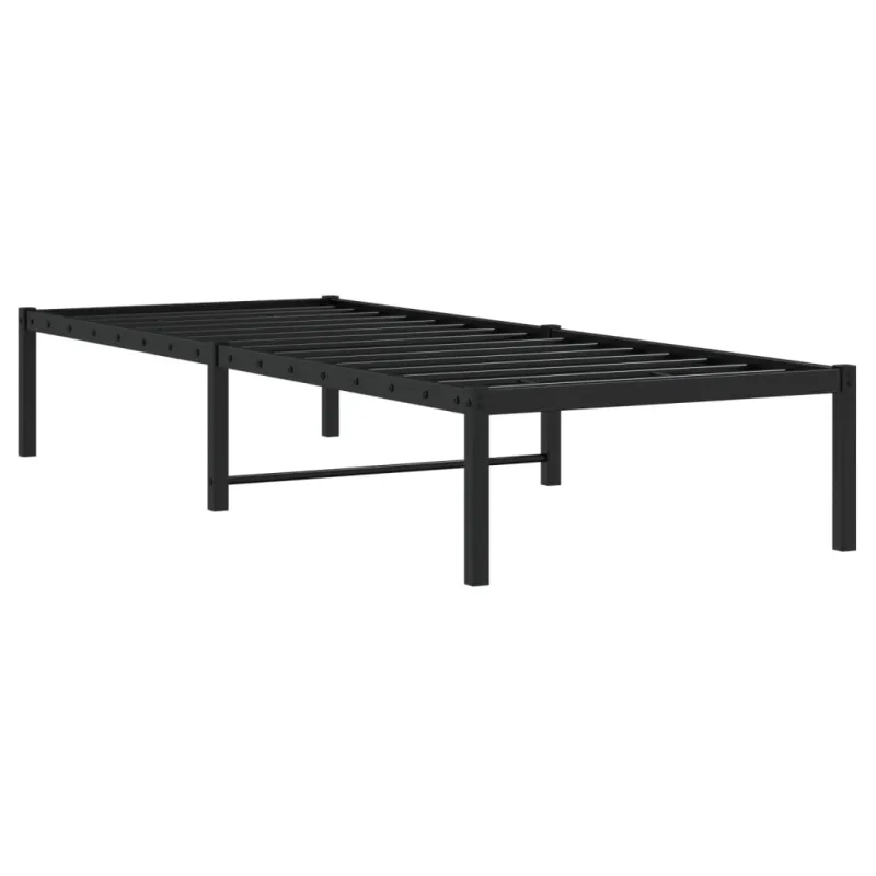 Metalinis lovos rėmas, juodos spalvos, 75x190cm