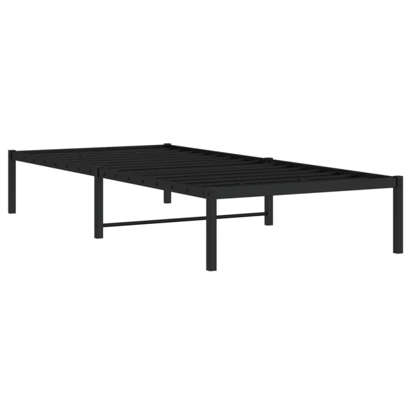 Metalinis lovos rėmas, juodos spalvos, 90x190cm