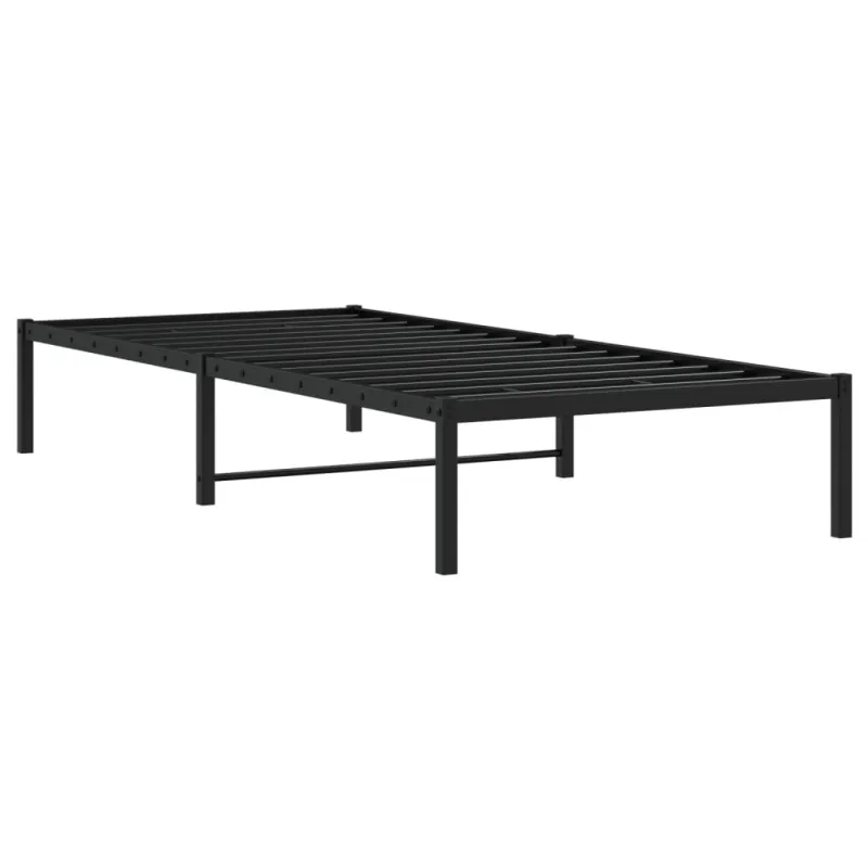 Metalinis lovos rėmas, juodos spalvos, 90x190cm