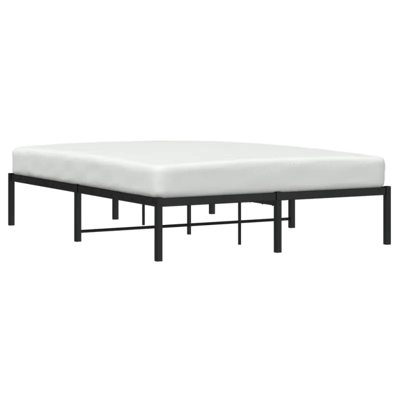 Metalinis lovos rėmas, juodos spalvos, 135x190cm