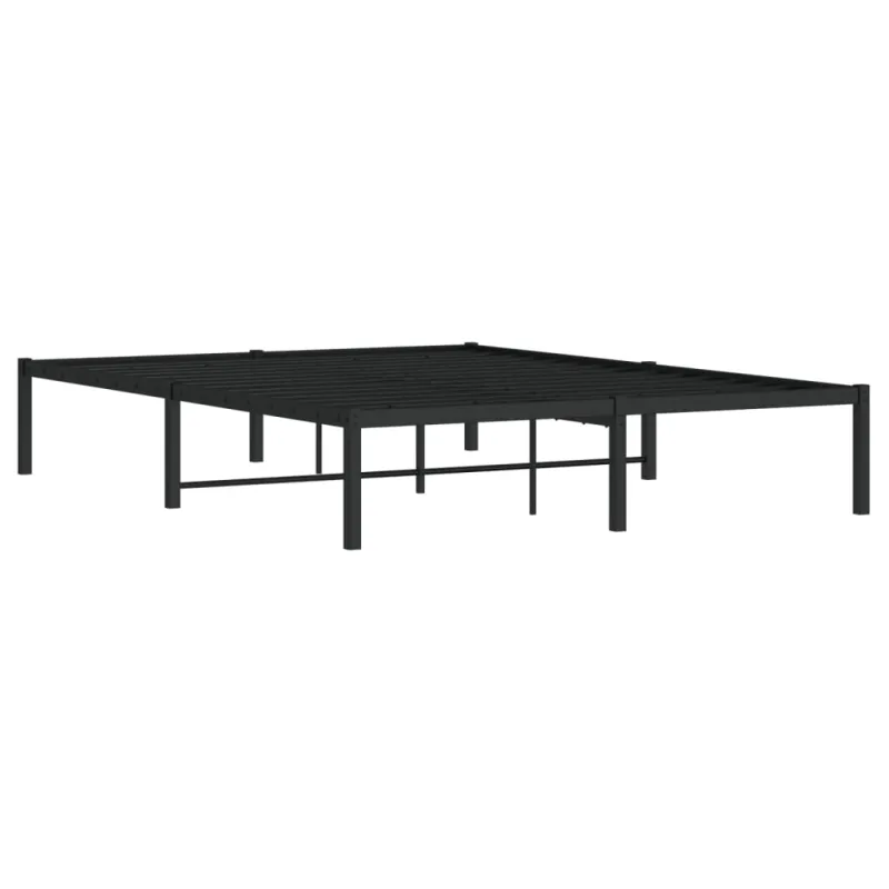 Metalinis lovos rėmas, juodos spalvos, 135x190cm