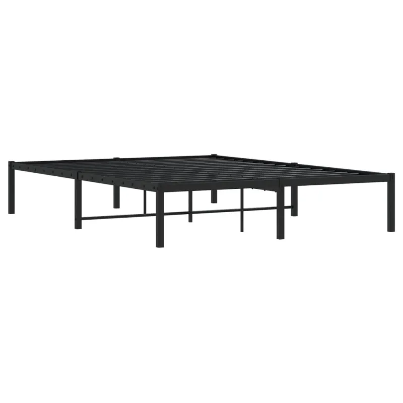 Metalinis lovos rėmas, juodos spalvos, 135x190cm