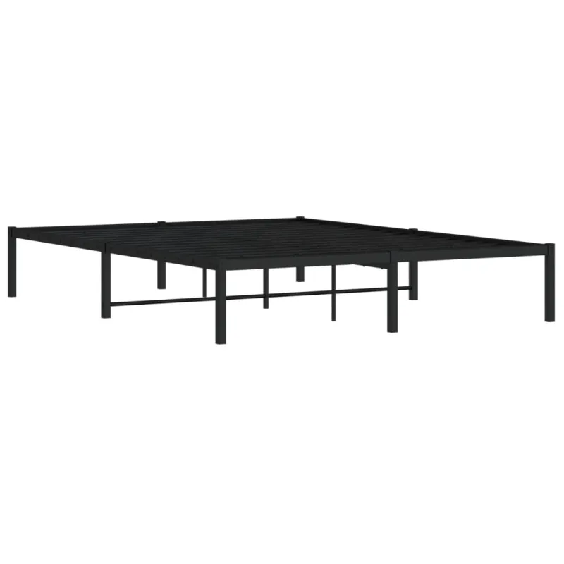 Metalinis lovos rėmas, juodos spalvos 160x200 cm