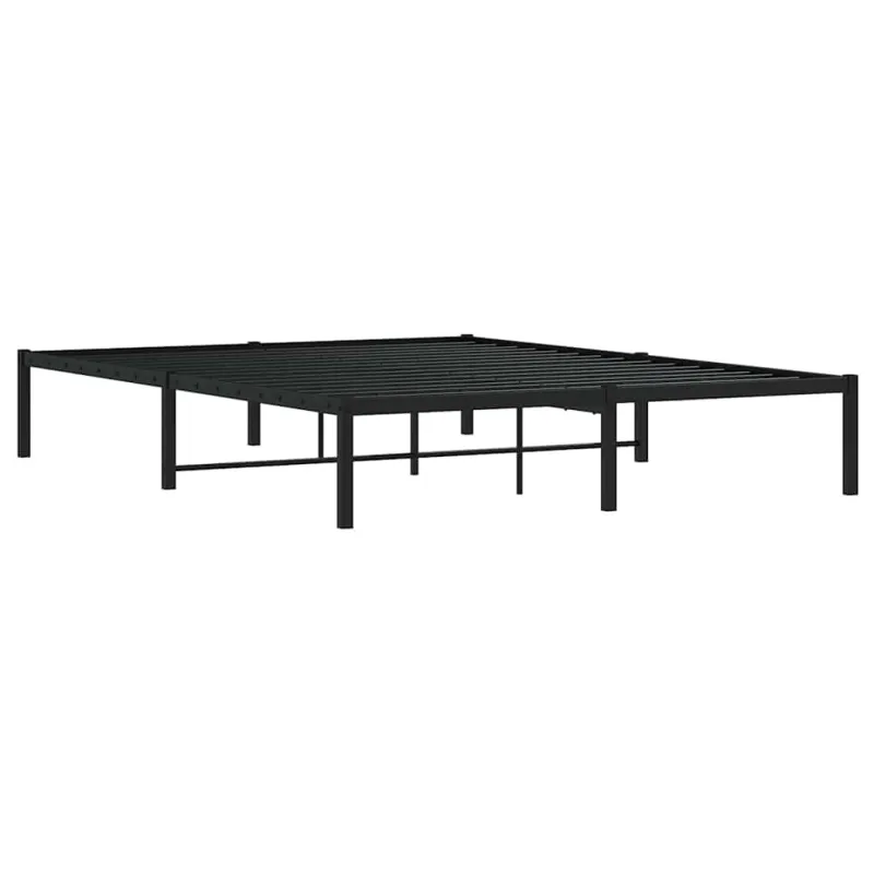Metalinis lovos rėmas, juodos spalvos 160x200 cm
