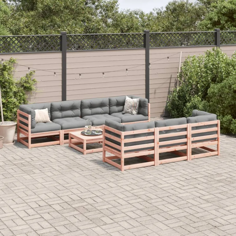 Sodo sofos kompletti 8 osaa, mukaan lukien tyynyt, Douglas-kuusi