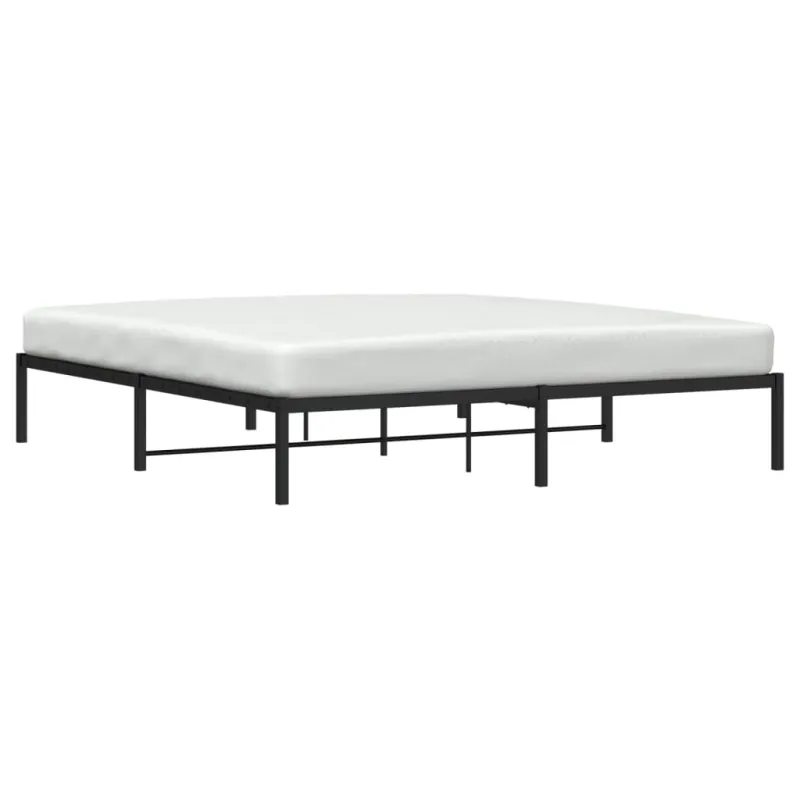 Metalinis lovos rėmas, juodos spalvos, 183x213cm
