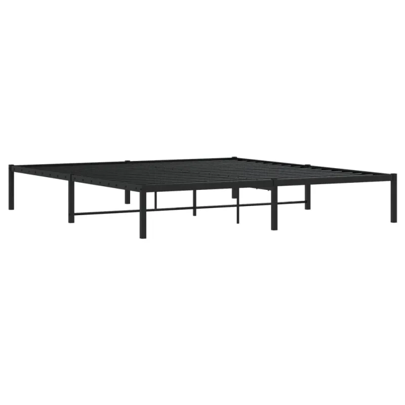 Metalinis lovos rėmas, juodos spalvos, 183x213cm