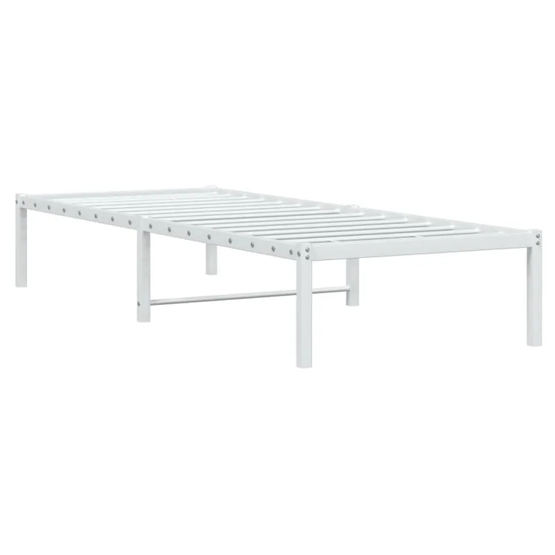 Metalinis lovos rėmas, baltos spalvos, 75x190cm