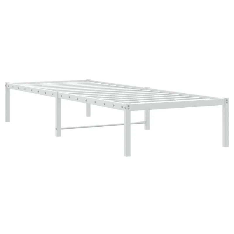 Metalinis lovos rėmas, baltos spalvos, 75x190cm