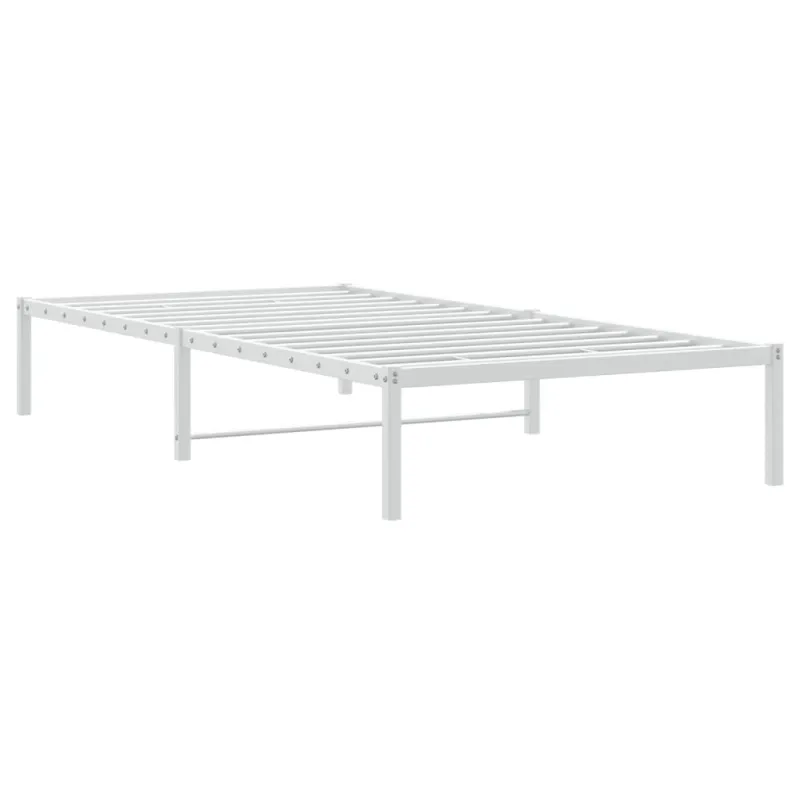 Metalinis lovos rėmas, baltos spalvos, 100x190 cm