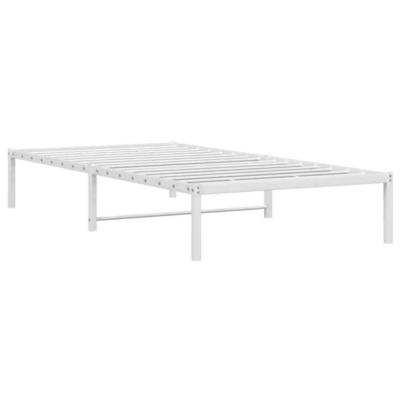 Metalinis lovos rėmas, baltos spalvos, 107x203 cm