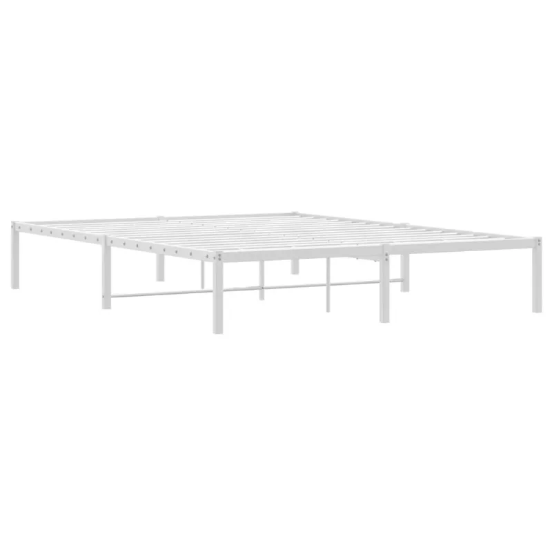Metalinis lovos rėmas, baltos spalvos, 150x200 cm