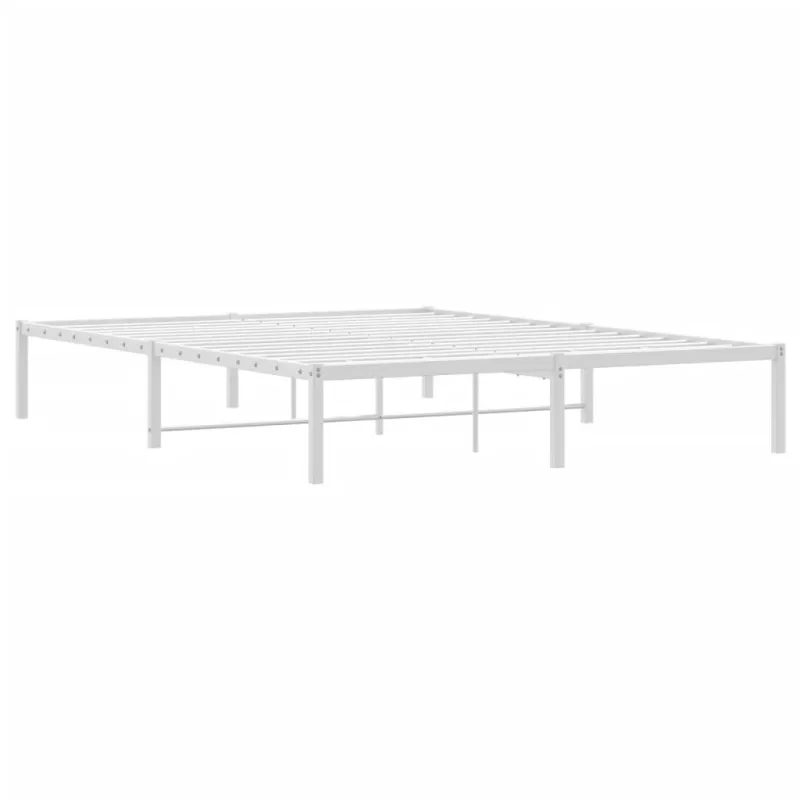 Metalinis lovos rėmas, baltos spalvos, 160x200 cm