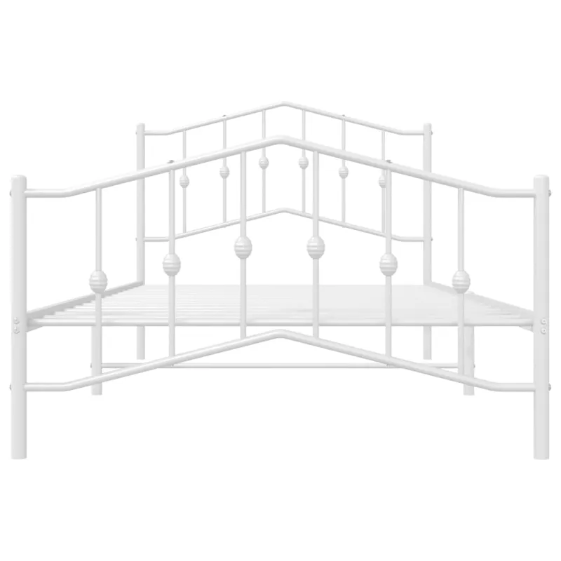 Lovos rėmas su galvūgaliu/kojūgaliu, baltas, 100x200cm, metalas