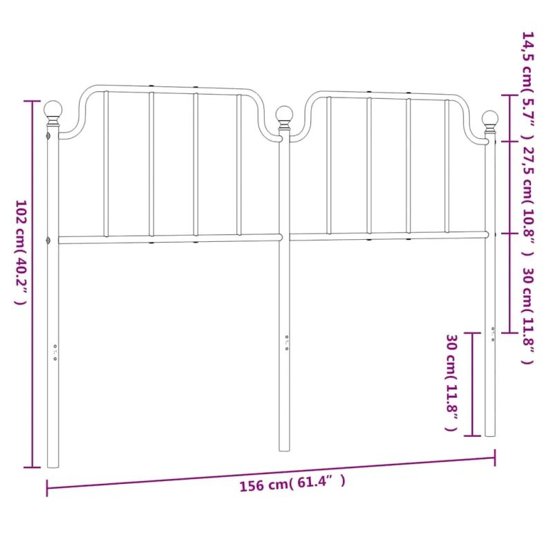 Metalinis pakaitinis galvūgalis, baltos spalvos, 150cm