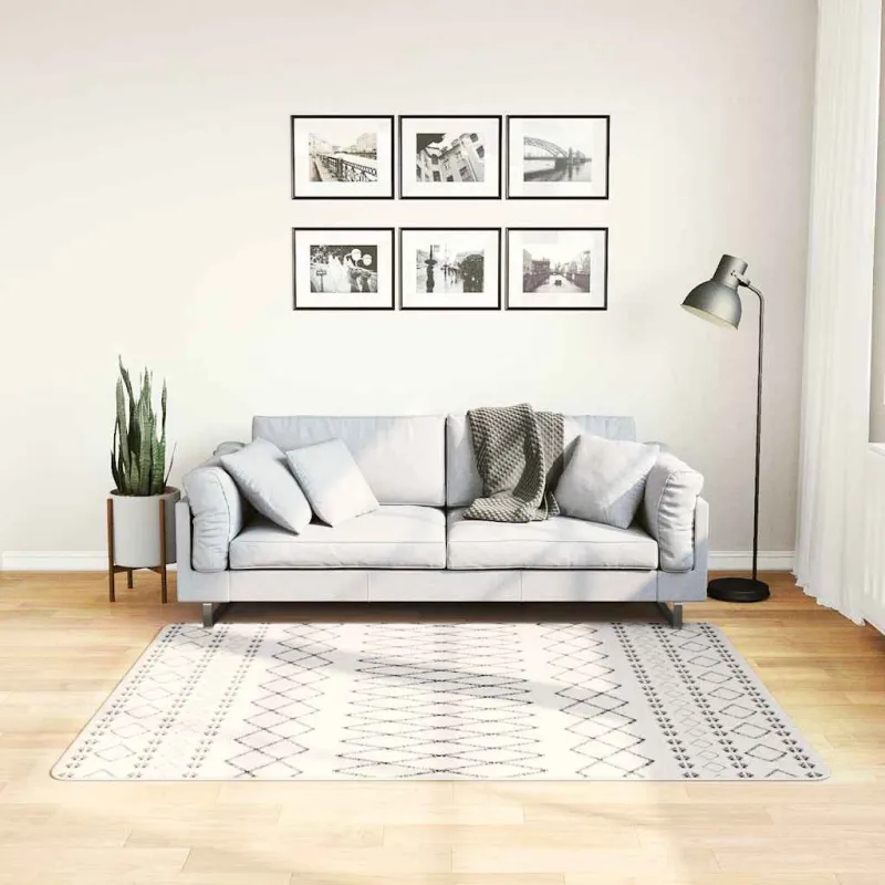Kilimas, juodas ir baltas, 120x170cm, plaunamas