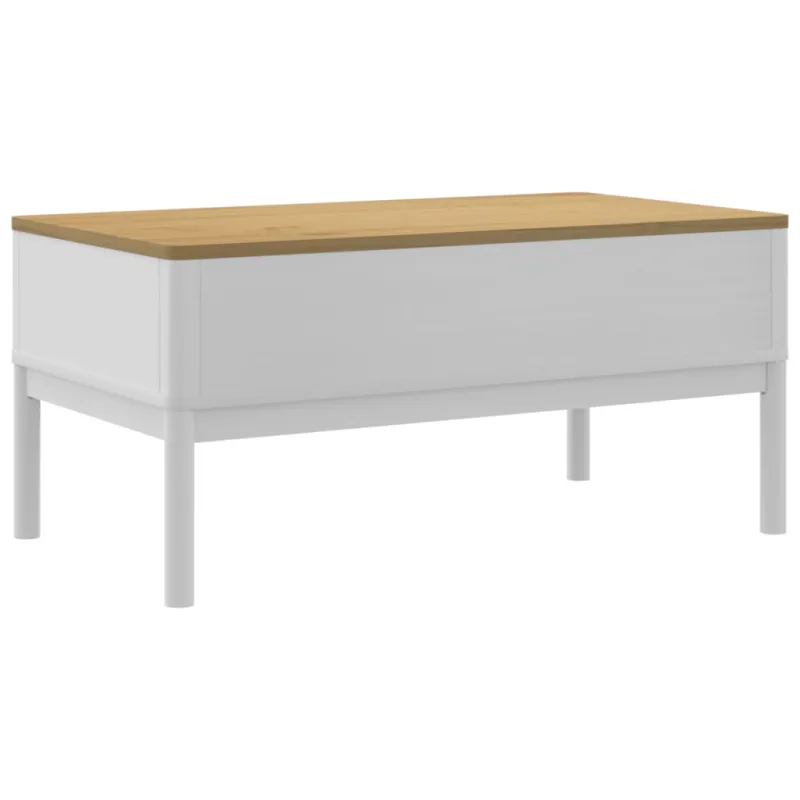 Kavos staliukas FLORO, baltas, 99x55,5x45cm, pušies masyvas