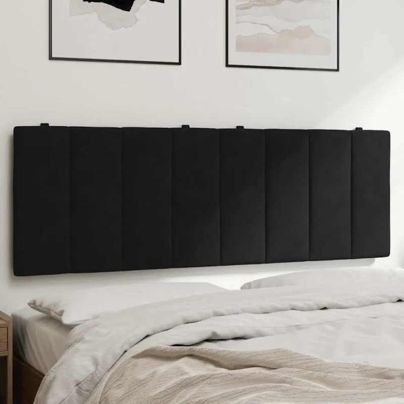 Galvūgalio pagalvėlė, Hanko, juodos spalvos, 120cm, aksomas
