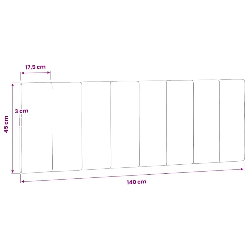 Galvūgalio pagalvėlė, Hanko, šviesiai pilkos spalvos, 140cm, aksomas
