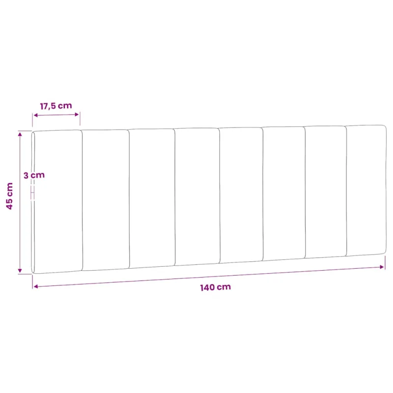 Galvūgalio pagalvėlė, Hanko, tamsiai pilkos spalvos, 140cm, aksomas