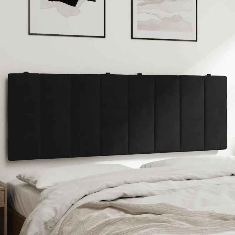Galvūgalio pagalvėlė, Hanko, juodos spalvos, 140cm, aksomas