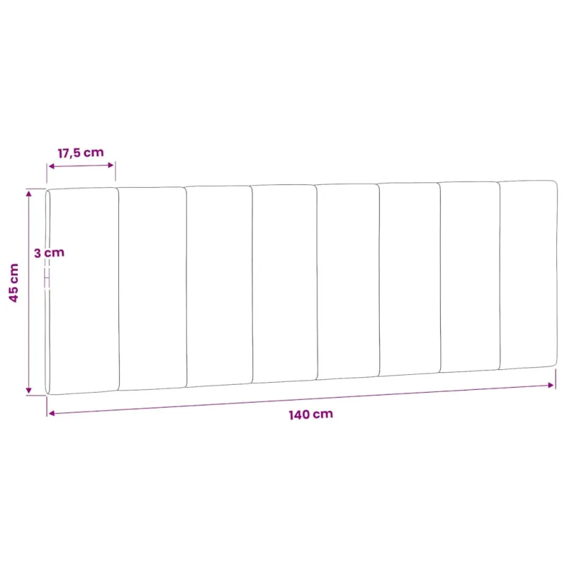 Galvūgalio pagalvėlė, Hanko, rožinės spalvos, 140cm, aksomas