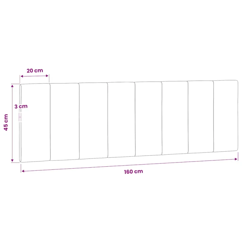 Galvūgalio pagalvėlė, Hanko, juodos spalvos, 160cm, aksomas
