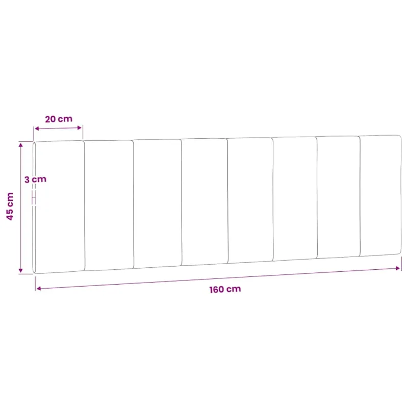 Galvūgalio pagalvėlė, Hanko, mėlynos spalvos, 160cm, aksomas