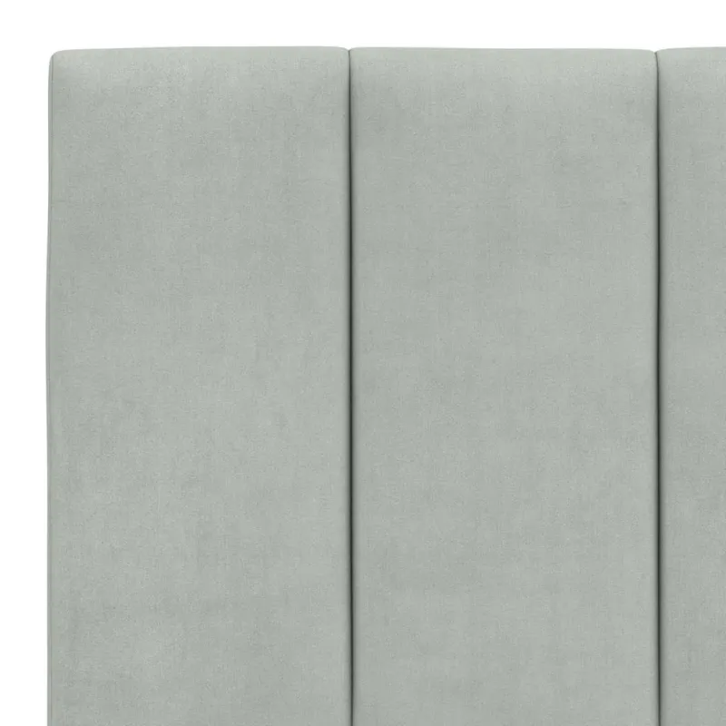 Galvūgalio pagalvėlė, Hanko, šviesiai pilkos spalvos, 200cm, aksomas