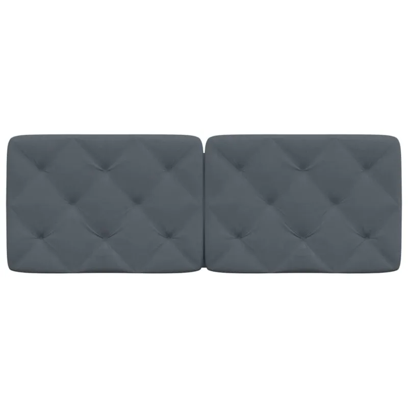 Galvūgalio pagalvėlė, tamsiai pilkos spalvos, 120cm, aksomas