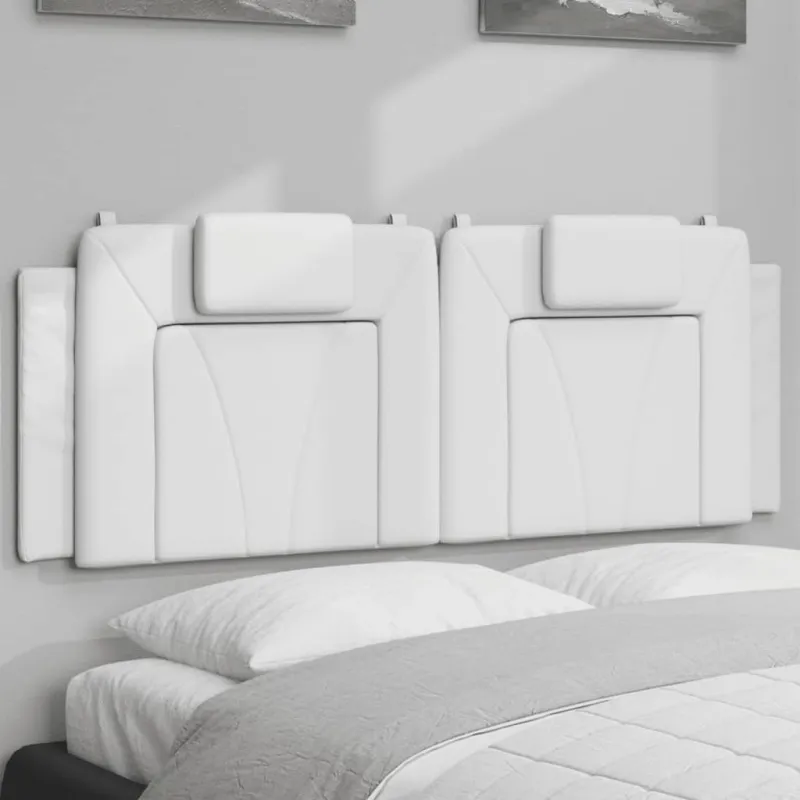 Galvūgalio pagalvėlė, Viana, baltos spalvos, 120cm, dirbtinė oda