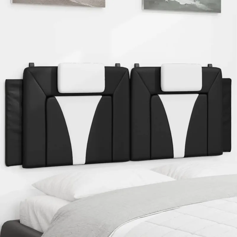 Galvūgalio pagalvėlė, Viana, juodas ir baltas, 120cm, dirbtinė oda