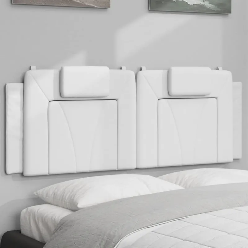 Galvūgalio pagalvėlė, Viana, baltos spalvos, 152cm, dirbtinė oda