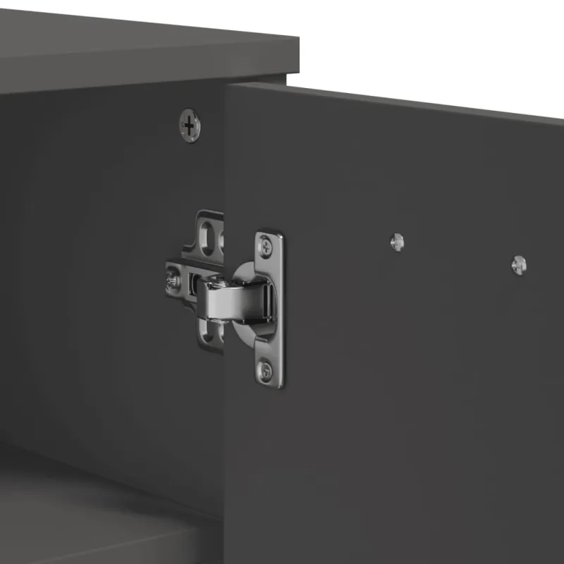 Batų spintelė VIKEN, antracito pilka, pušies medienos masyvas